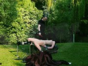 Sexy brunette slave gets spanking from her bdsm master 4/16