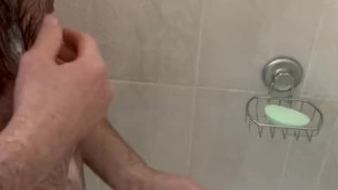 Hairy Daddy Bear Shower Time