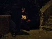 Mother in law sucking boy cock in public on dog leash 1/16