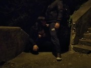 Mother in law sucking boy cock in public on dog leash 2/16