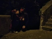 Mother in law sucking boy cock in public on dog leash 4/16