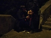 Mother in law sucking boy cock in public on dog leash 7/16