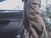 Outdoor enthusiast feeling jolly goes trigger happy