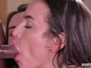 Brunette Besties Nataly Gold And Lana Roy Toy Their Asses Before BBC Anal Pounding 14/16