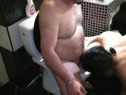 Bbw mother in law sucking dick ower toilet bowl 4/16