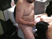 Bbw mother in law sucking dick ower toilet bowl 7/16