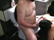 Bbw mother in law sucking dick ower toilet bowl 8/16