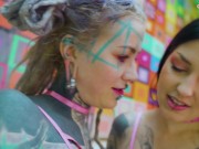 Cute wild alternative goth lesbians anal fucking each other with big toys - atm, pussy licking, tattoo 8/16