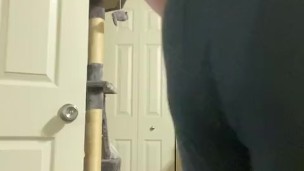 Voyeuristic Anal Virgin Twink Plays With His Cut Cock While Getting Dressed