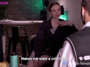 Fucked a sexy barmaid at work. Lesya Moon. 7/16