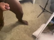 Tattooed BBC With Nice Muscles Jerks Off In Roommates Bed & Cums On Mirror For You 13/16