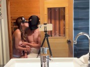 『射精』サ活中ちんこがギンギンでヤリマンを呼び出してオナホ代わりにしてやった『手コキ』 2/16