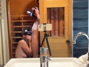 『射精』サ活中ちんこがギンギンでヤリマンを呼び出してオナホ代わりにしてやった『手コキ』 4/16