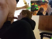 Heather Kane Edges Him so Hard he Cums All Over the Room! 8/16