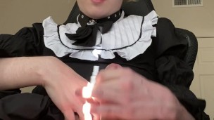 Cute Goth Femboy Cumming everywhere (onlyfans $5 @vampwixie)