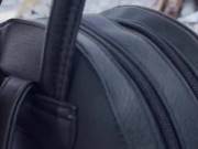 Sexy mini skirt, pussy and panties flashing before risky blowjob 1/16