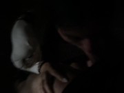 Sexy mini skirt, pussy and panties flashing before risky blowjob 10/16