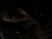 Sexy mini skirt, pussy and panties flashing before risky blowjob 15/16