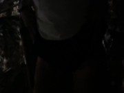 Sexy mini skirt, pussy and panties flashing before risky blowjob 16/16