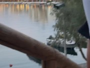 Sexy mini skirt, pussy and panties flashing before risky blowjob 3/16