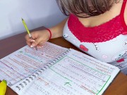Joi en español - Señorita fantasea con su profesor mientras te masturba con un banano en las tetas