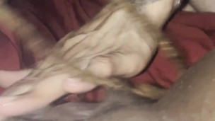 My bestfriend sister finally let me lick on her chocolate creamy pussy