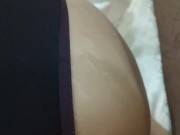 Milky body of my stepsister fucked in doggy style.. cumshot on her BIG ASS 7/16