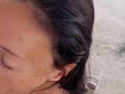 Fucking in public POV big ass latina fucking her pink pussy on street 3/16