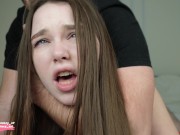 Naughty naive schoolgirl came to her first porn castings 14/16