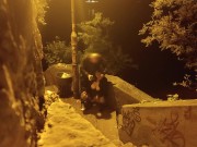 Big tits mother in law in hot lingeri humiliated outdoor with dildo and fat cock 1/16