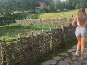 Outdoors Porn in Abandoned Village Resort - Risky Amateur Sex Travel Vlog 1/16