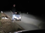 Keep those legs spread fuckmeat and pee while sucking my dick 13/16