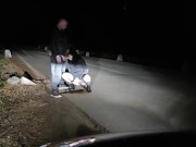 Keep those legs spread fuckmeat and pee while sucking my dick 15/16