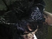 I only get pleasure,in this position🙏swallowing,my husband's hot cum... 13/16