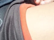 Hot Guy Driving and Moaning While Playing with His Cock in the Car