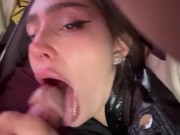 Sisi Rose throat fuck in the back of a taxi 11/16