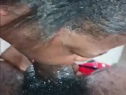 SUPER SLOPPY DEEPTHROAT ON GORILLA DICK THEN SHE RUBS IT ON HER NOSE RING!!!!!!! 6/16