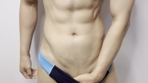 Lucas Wong Fit Smooth Asian Boy Speedo Tease