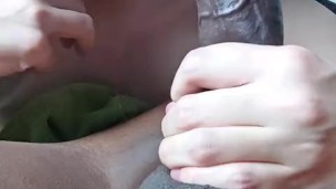 Internal Throat Massage with Monster Dick