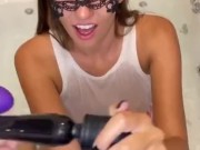 Wet Clothed Sex in Jacuzzi with Hot Tall Brunette Teen 3/16