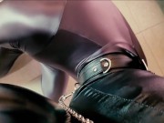 Bound Spandex Slave Ass Worship of Latex Mistress 12/16