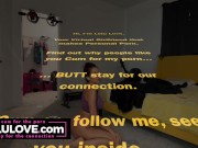 Babe working out in sports bra and removes thong panties for twerking & booty popping squats and more - Lelu Love 1/16