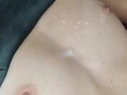 Flat chest cumshot pov 16/16