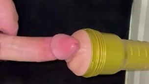 Hung White Twink Fucks Fleshlight