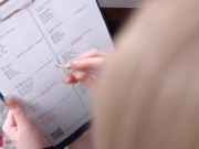 Blonde teen gets fucked instead of studying 3/16