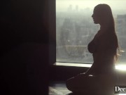 Deeper. Submissive Angel is leashed & dominated by her master 4/16