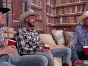 Wild MILF Blows And Rides Three Dicks 1/16