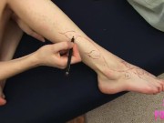 Naughty Coed Amy Days Draws Flowers On Her Naked Body! 5/16