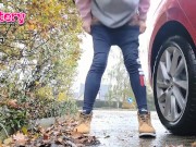 Cute girl pees in public 13/16