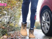 Cute girl pees in public 14/16